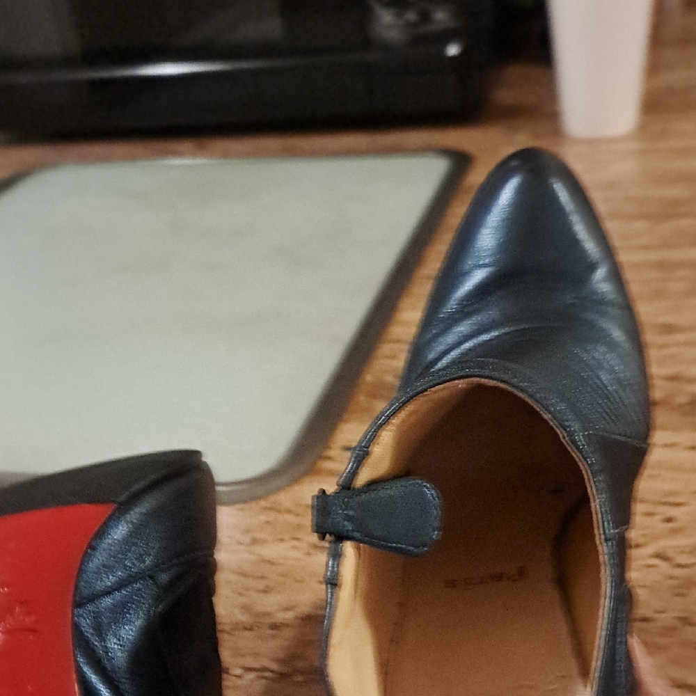 Teal Christian Louboutin  Leather Ankle Boots - Picture 9 of 15